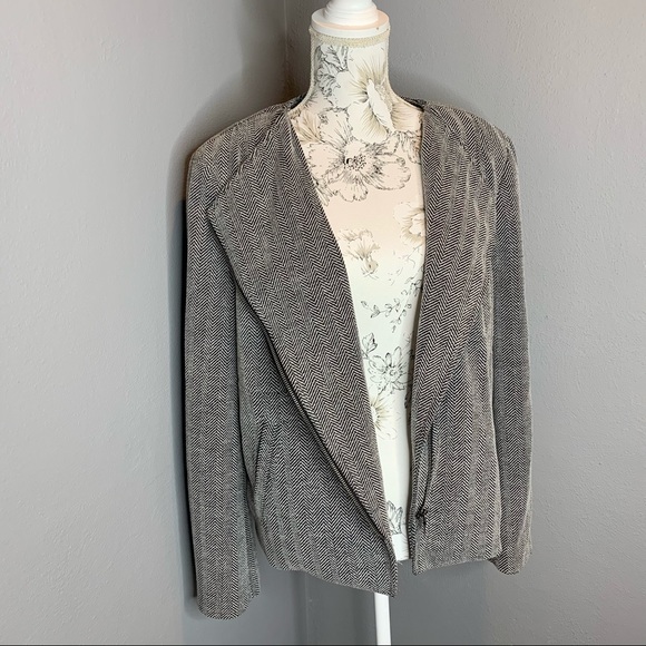 Ann Taylor Loft Sweater Jacket Moto Style XL - Picture 1 of 4